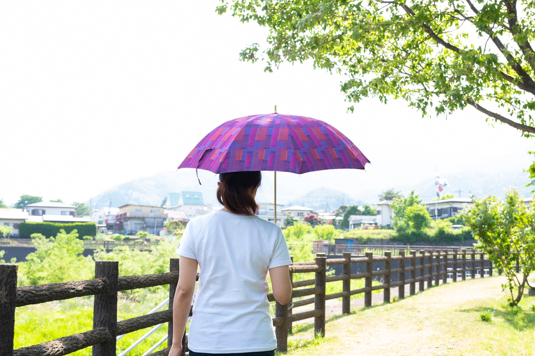 紫色の日傘