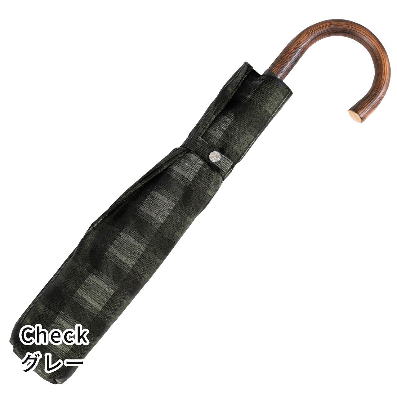 晴雨兼用 メンズ Shade Check グレー 折りたたみ傘