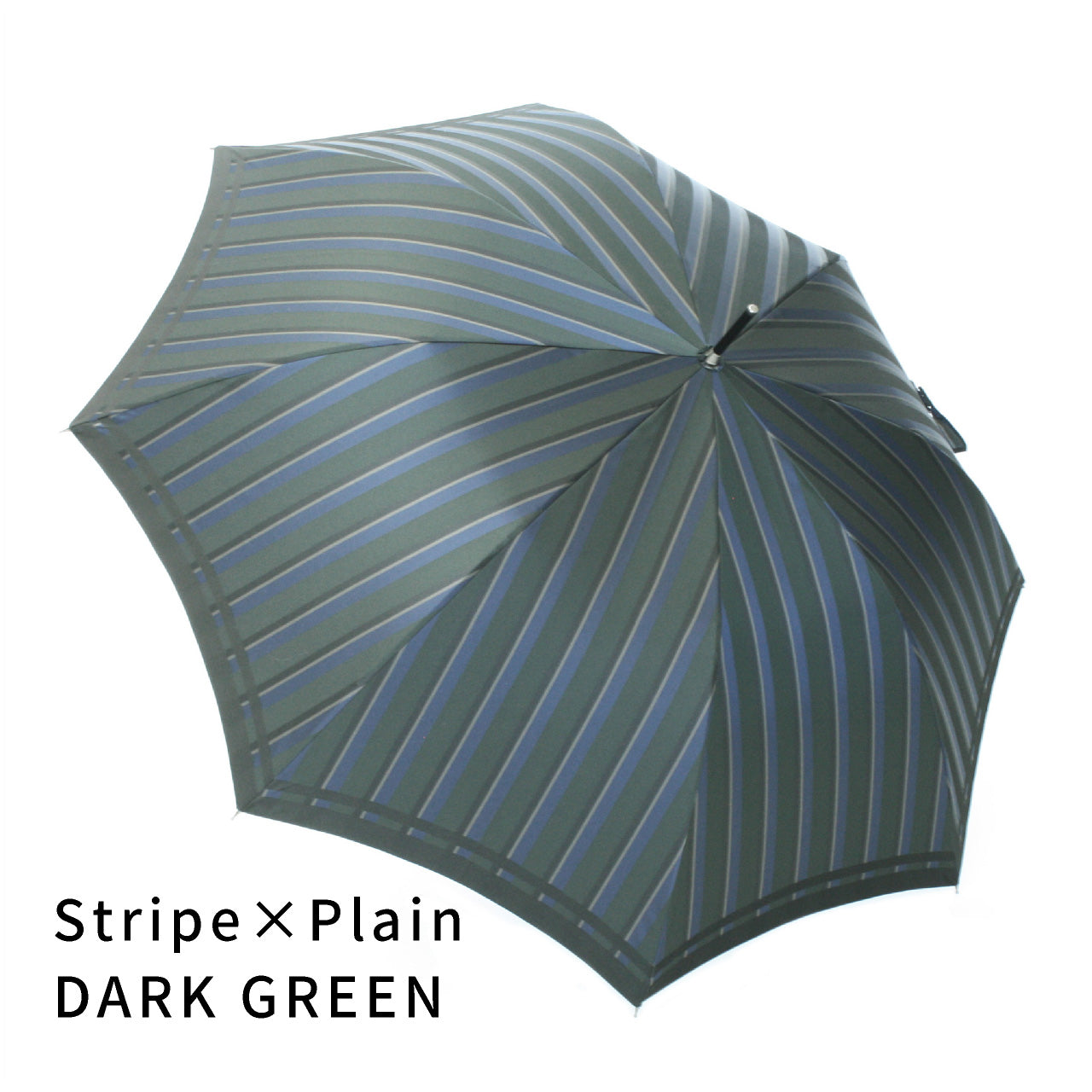 Tie Plain×Stripe DARKGREEN