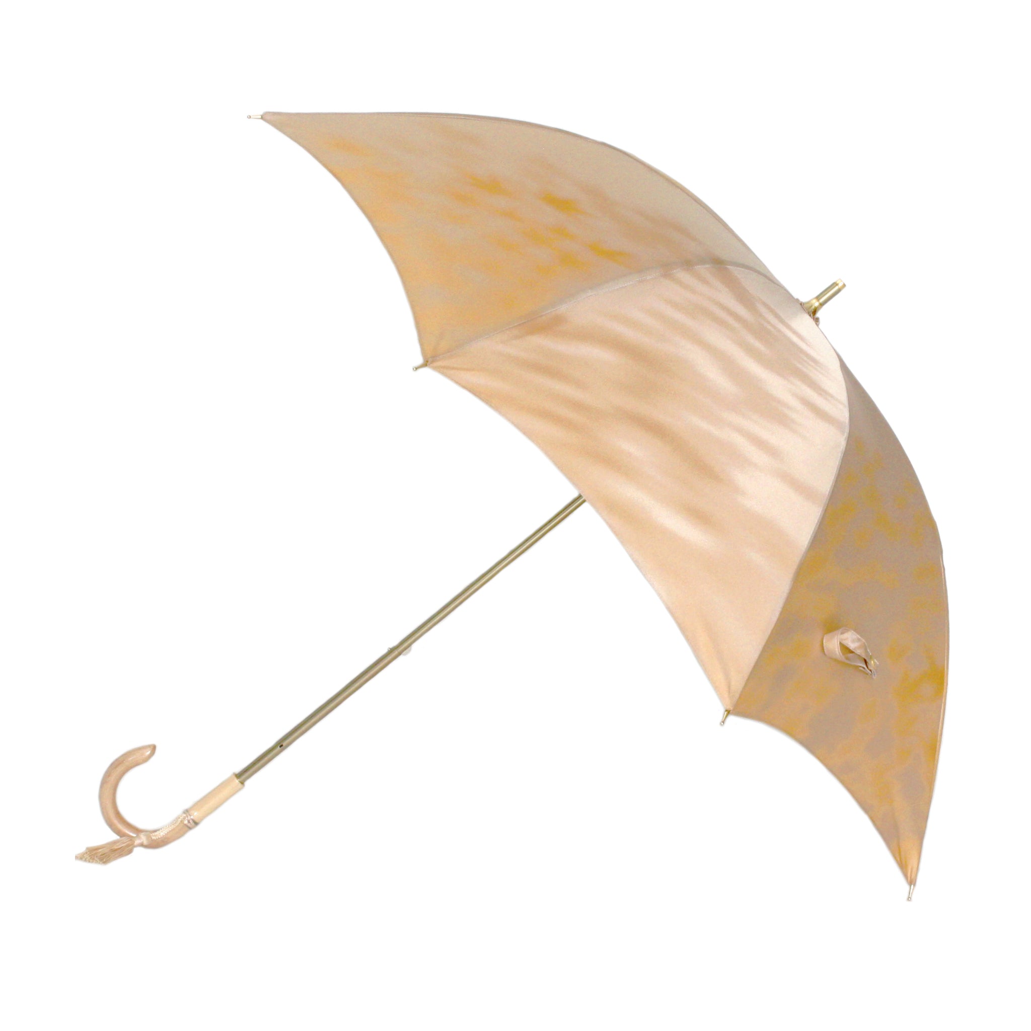 晴雨兼用 レディース こもれび カエデ イエロー スライドショート傘