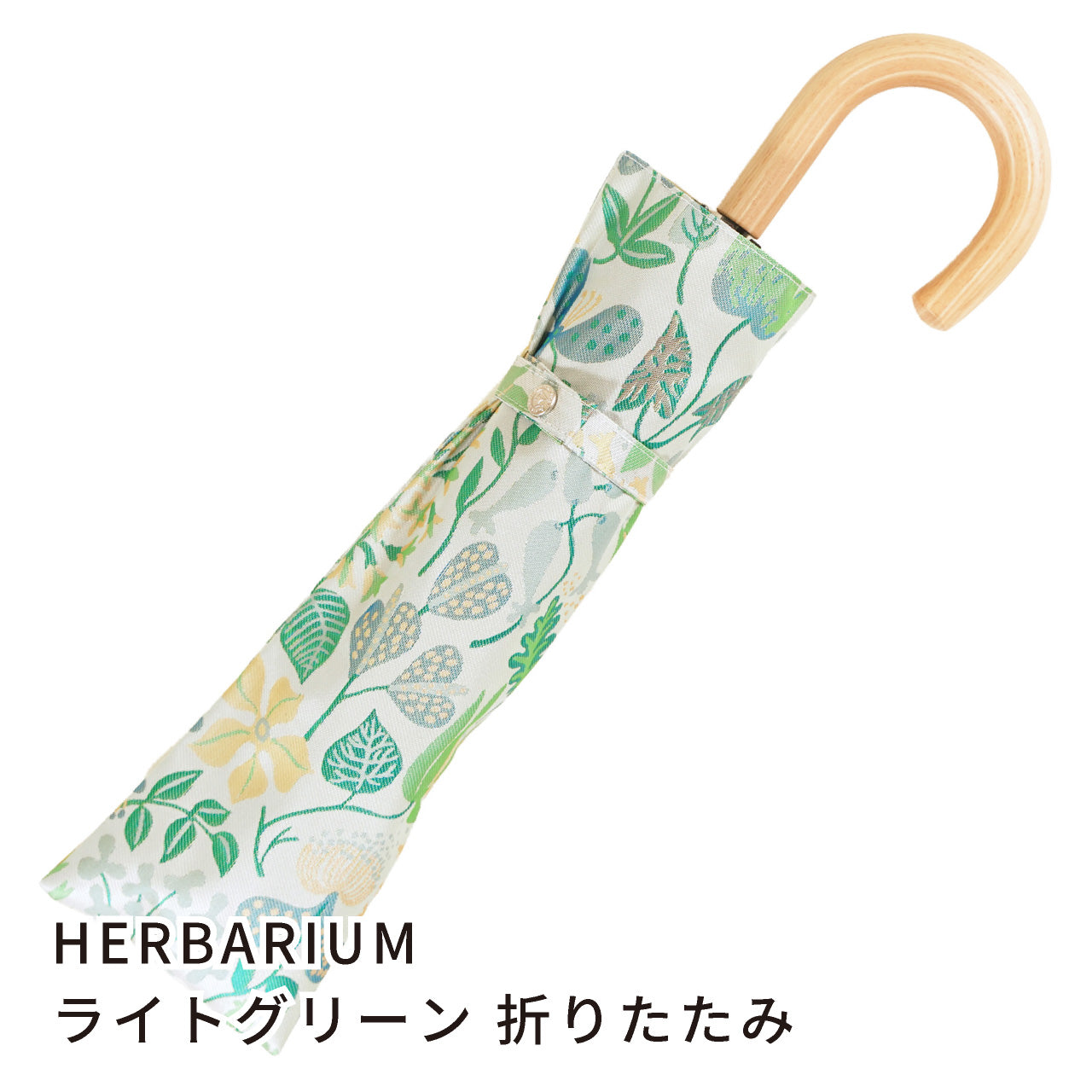 晴雨兼用 レディース Stig L. HERBARIUM ライムグリーン 折りたたみ傘