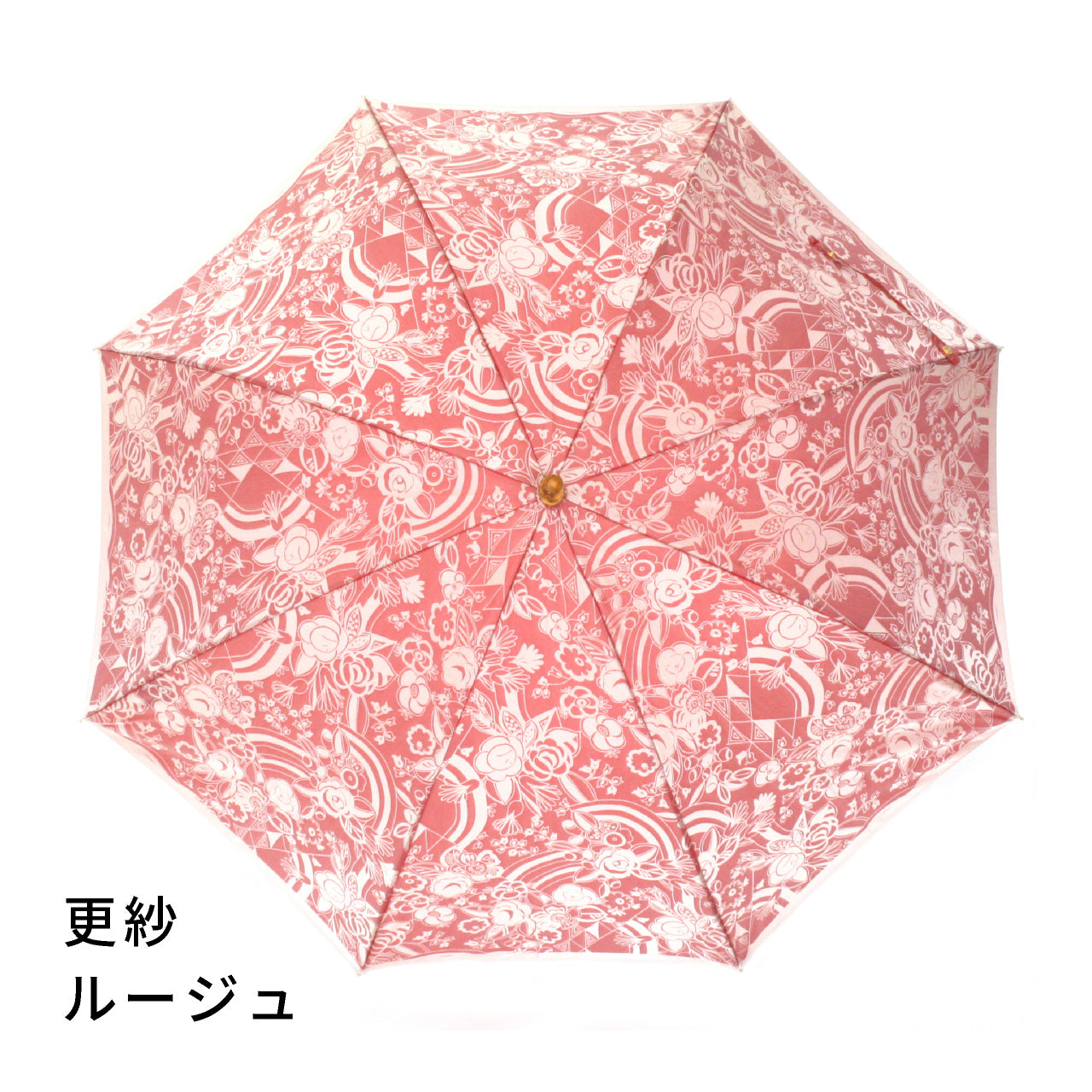 晴雨兼用 レディース kirie 更紗 ルージュ 長傘