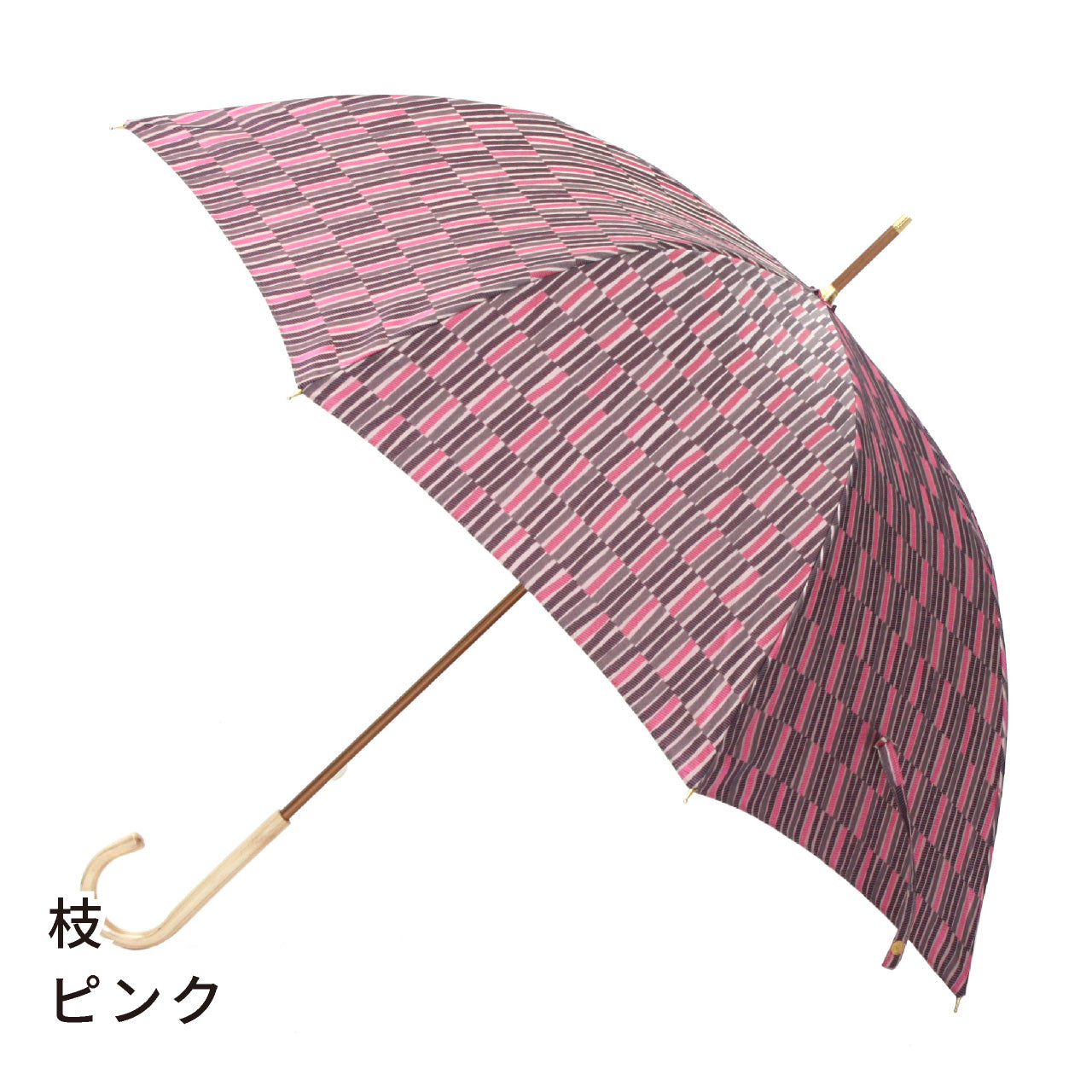 晴雨兼用 レディース ノルディック 枝 レッド 長傘