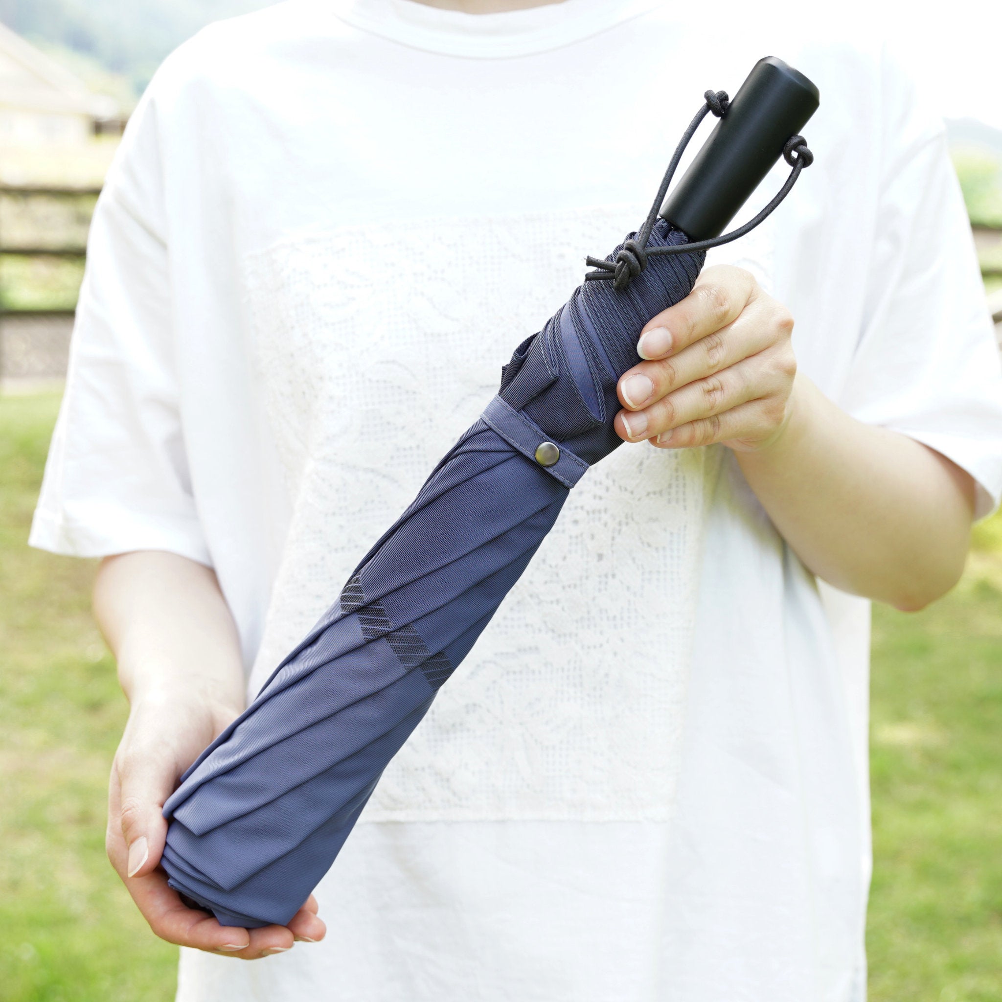 kazasu 折りたたみ傘 トップフラットタイプ サイズイメージ