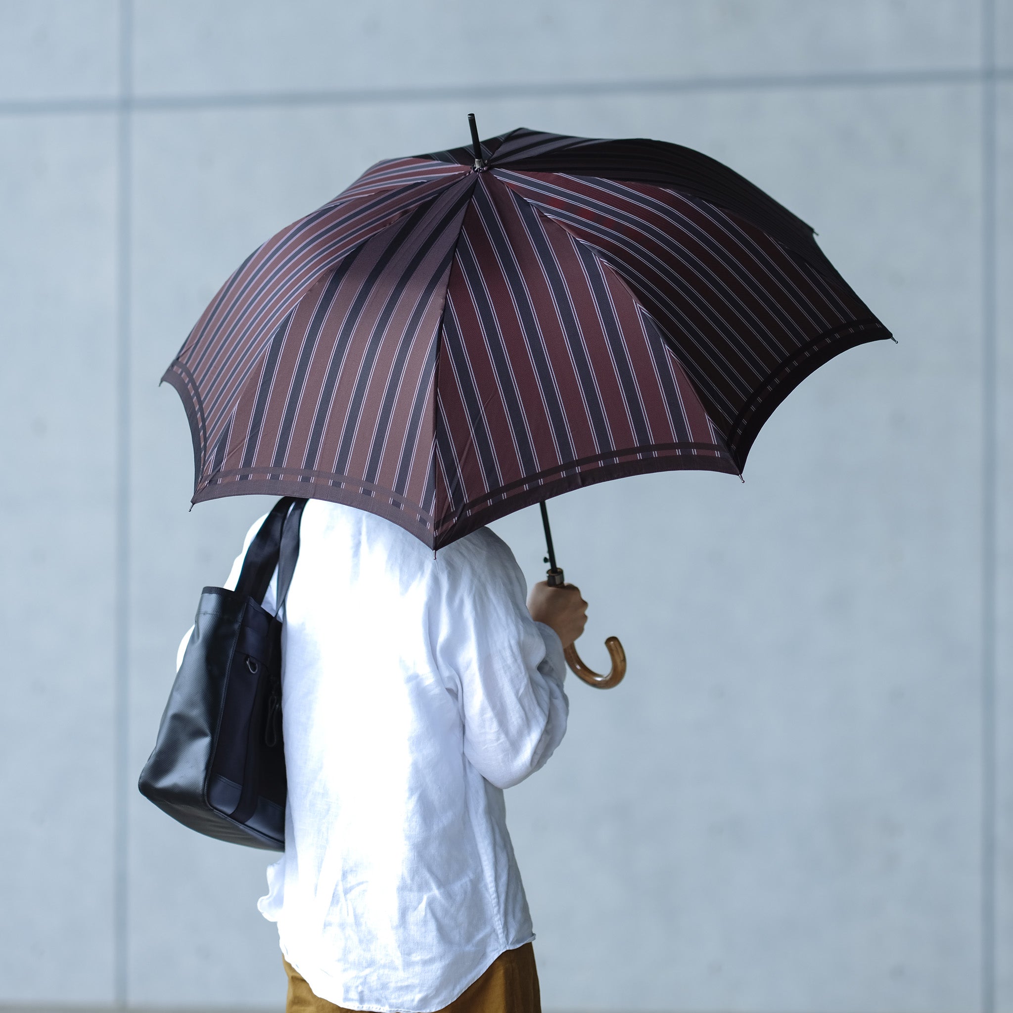 老舗織物工場が創る日本製高級傘！メンズ晴雨兼用雨傘 8本骨65cm