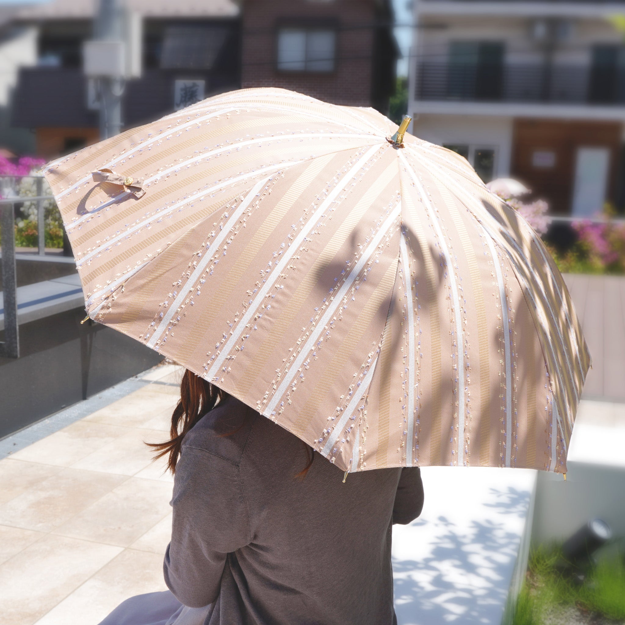 さりげないおしゃれさがあるレディース日傘！晴雨兼用日傘8本骨50cm