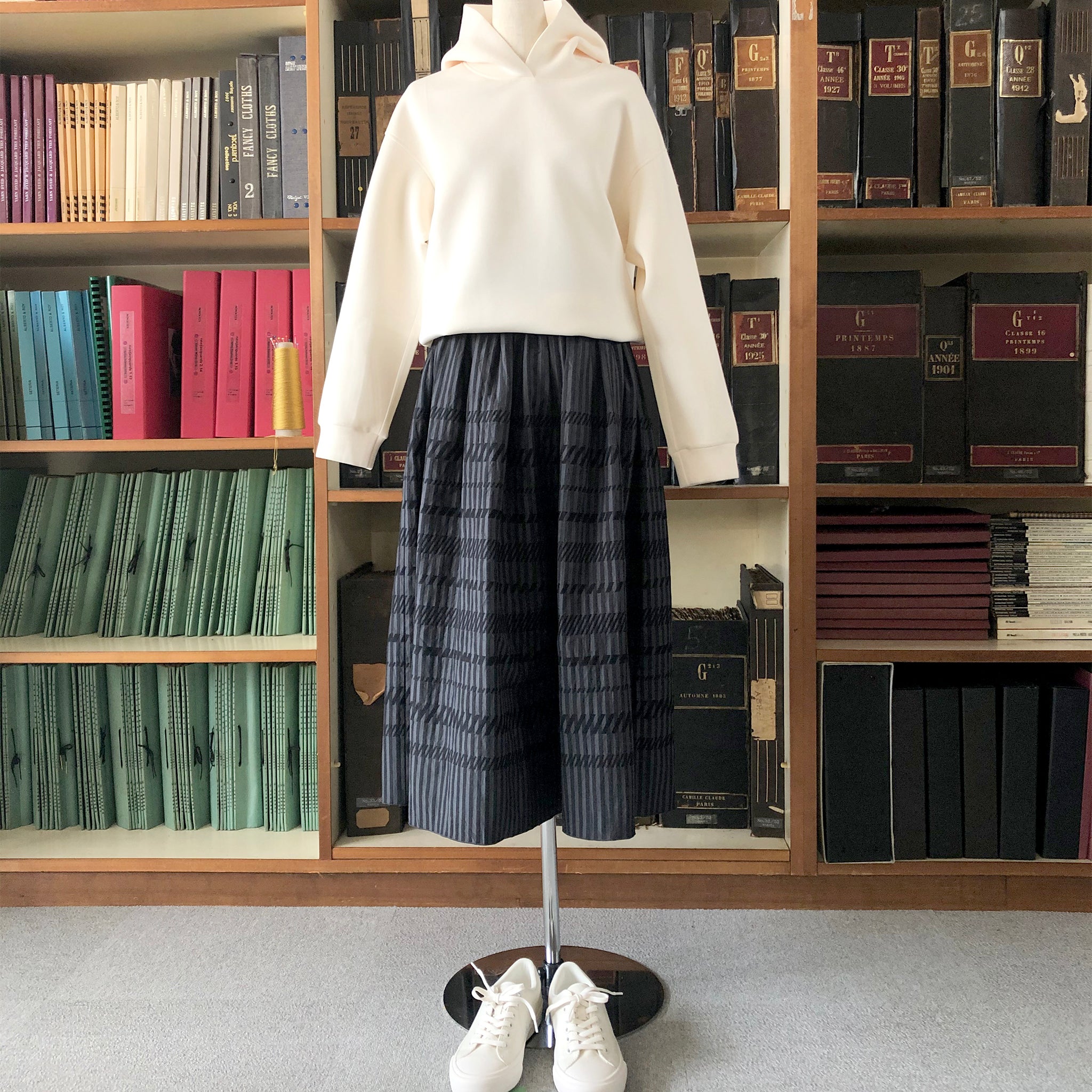 Makitashoten's clothes ウエストゴムスカート キセチェック