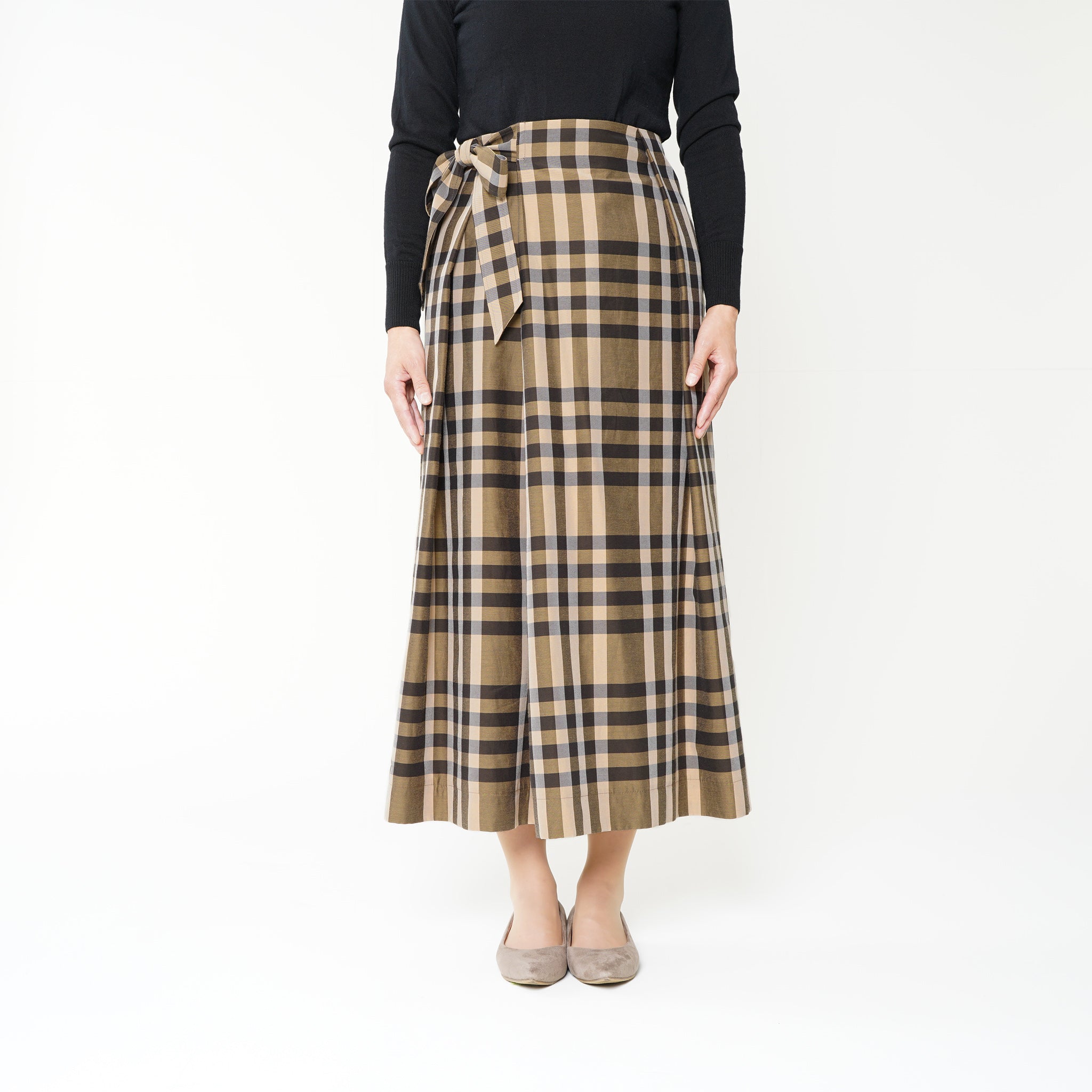 clotho ロング巻きスカート ベージュ