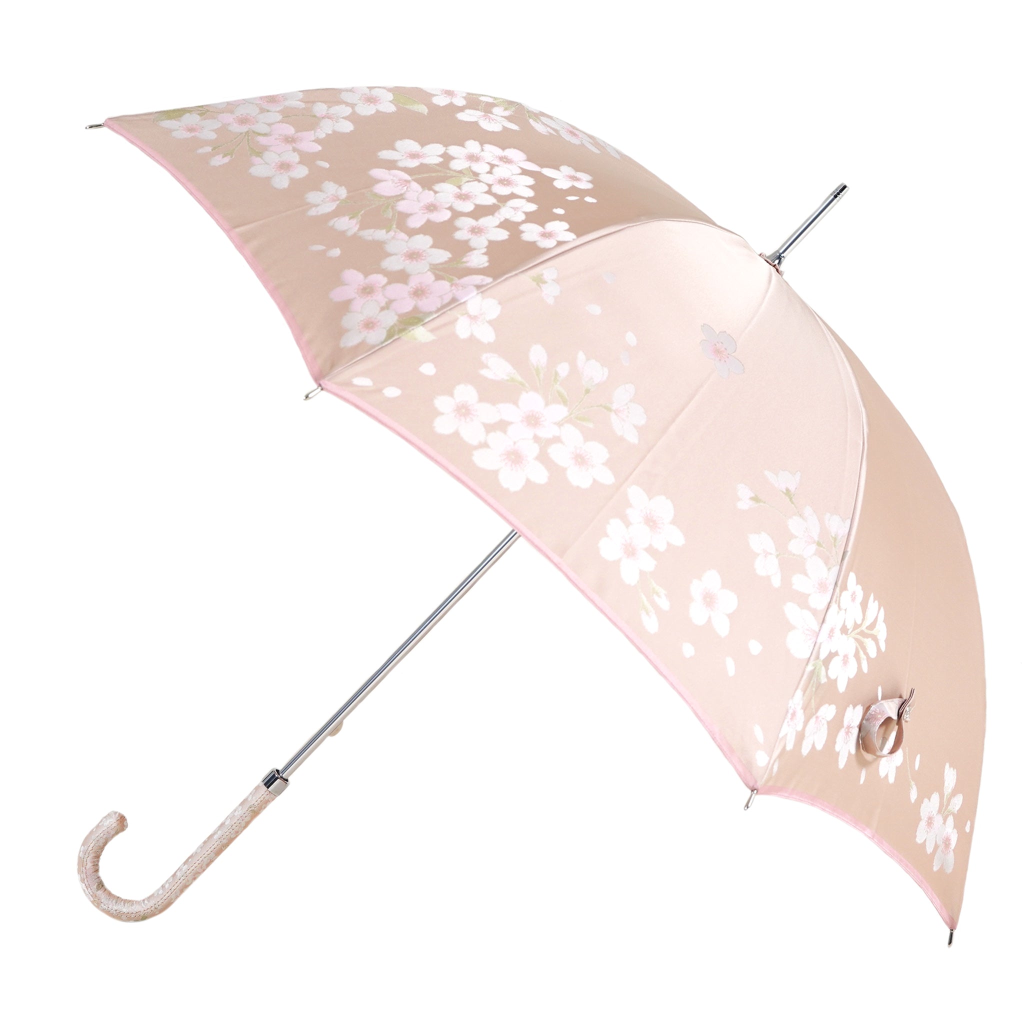 晴雨兼用 レディース 絵おり 桜 ピンク 長傘
