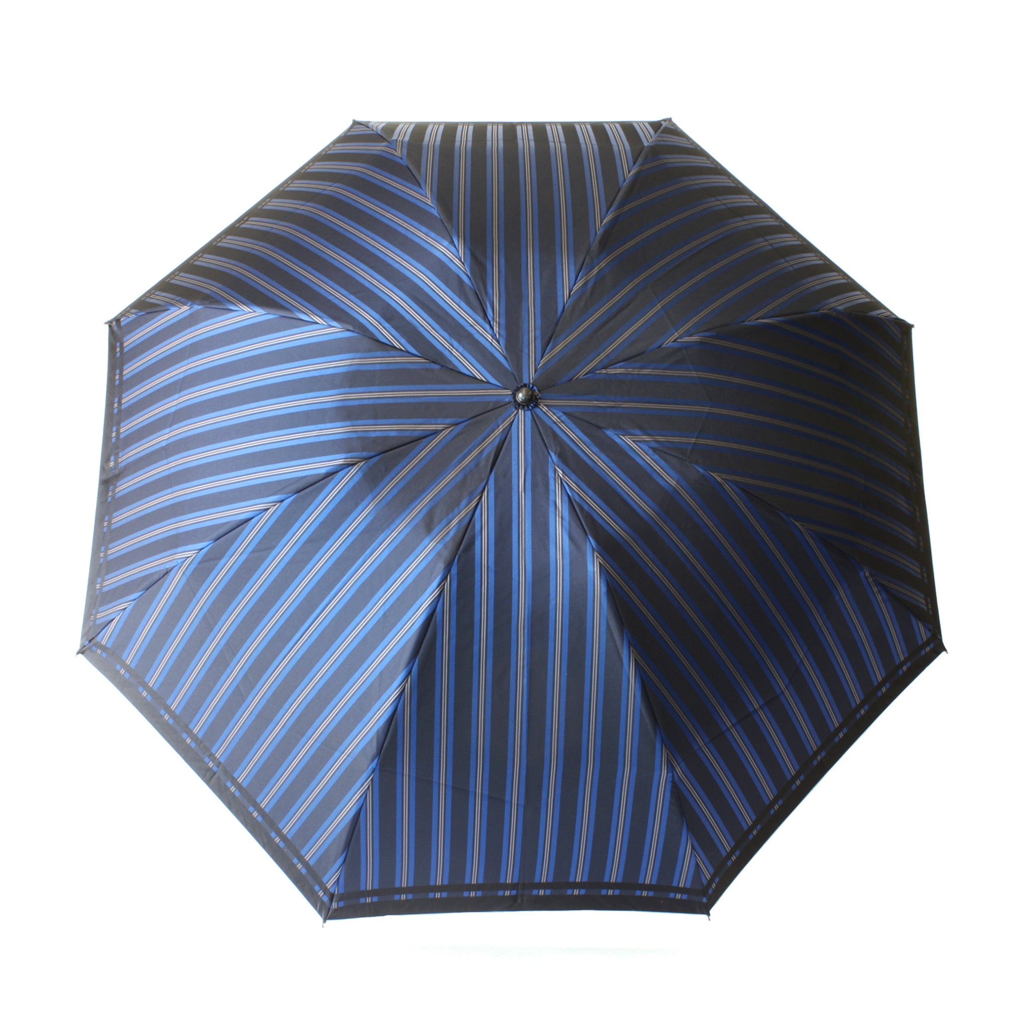 晴雨兼用 メンズ Tie Stripe×Plain Blue 折りたたみ傘