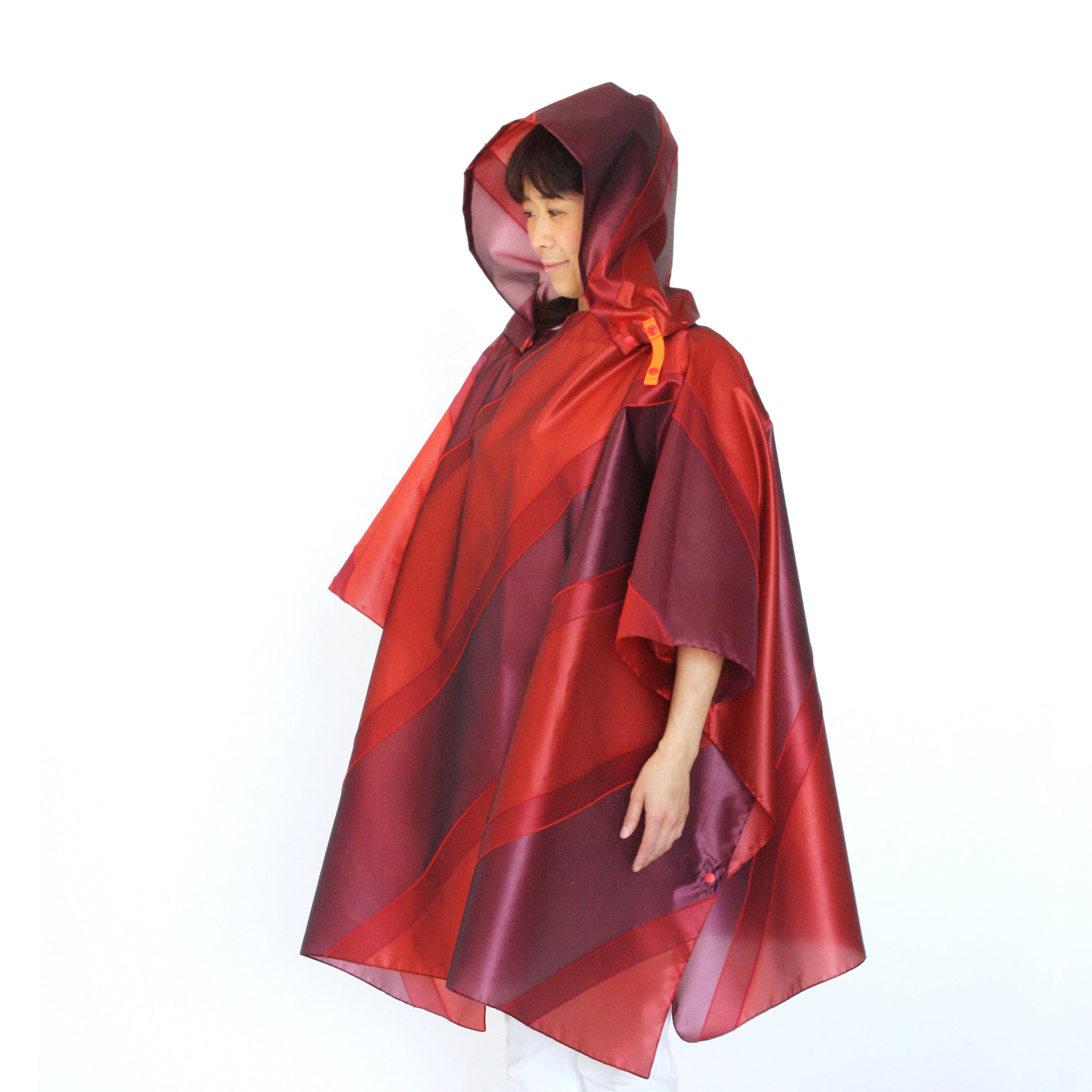 repel. Rain poncho Red