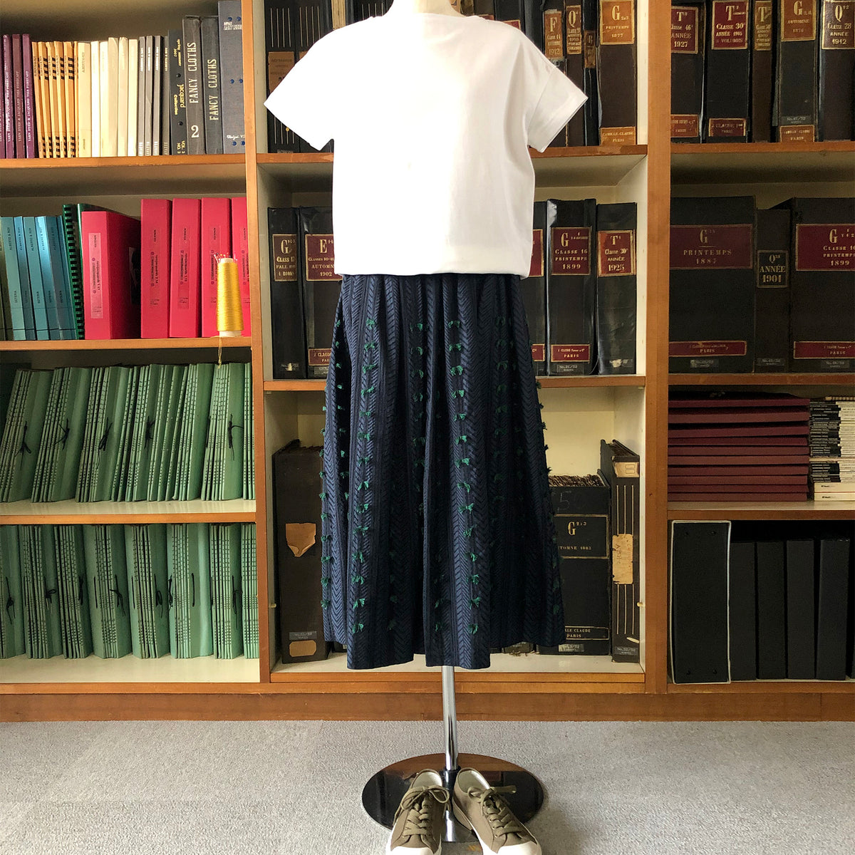 ヘリンボンドット ブルーグリーン