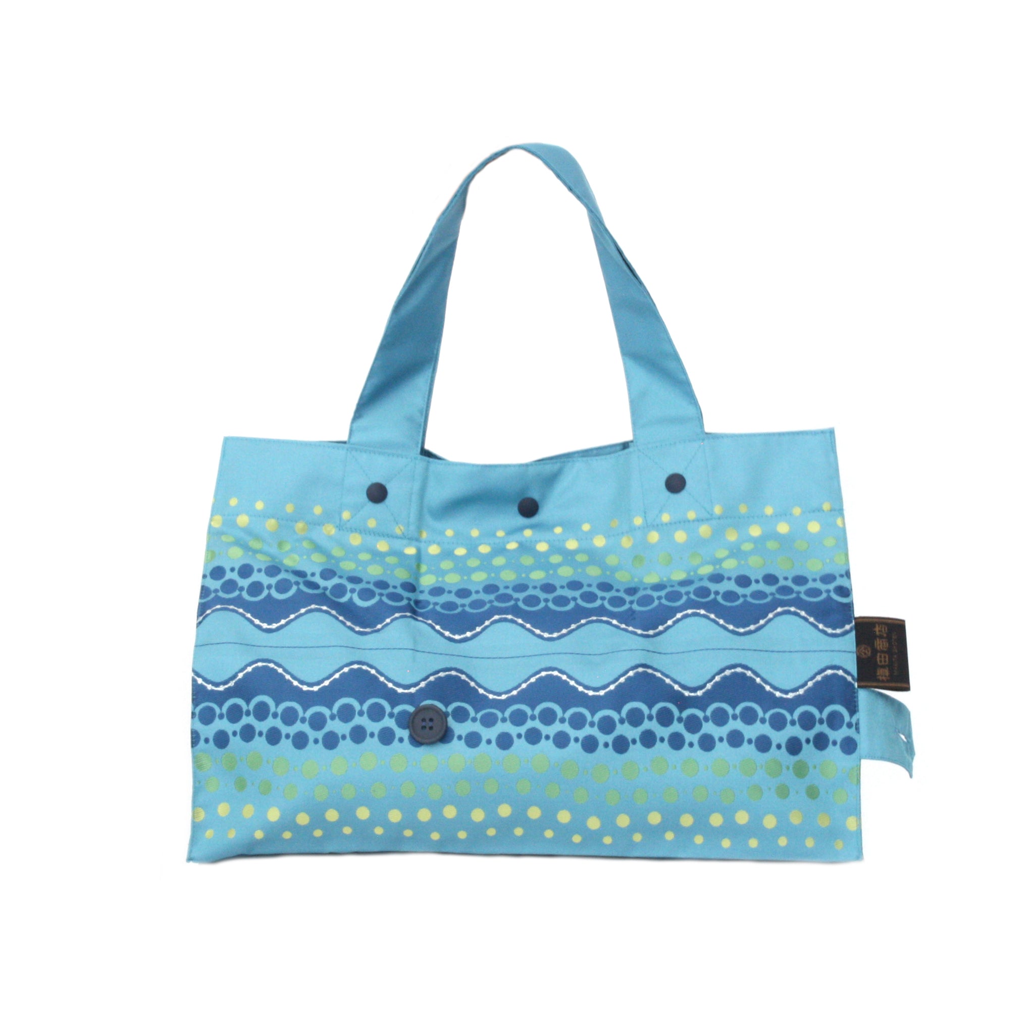 Lunch Tote 水玉ウェイブ 水色