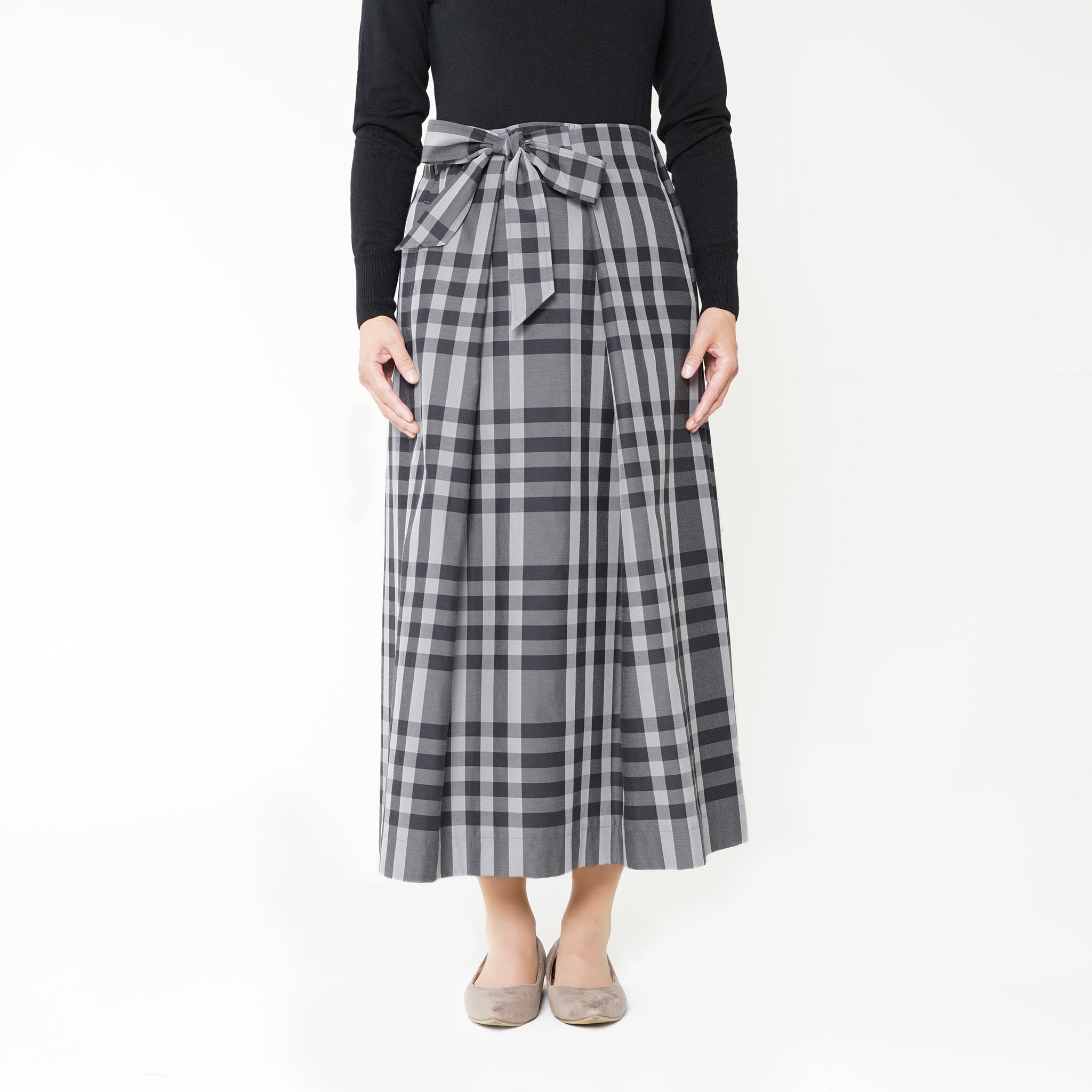 clotho ロング巻きスカート グレー