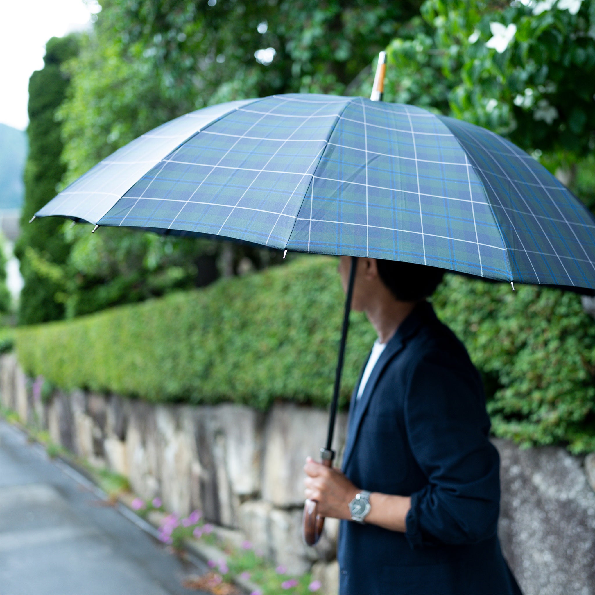 晴雨兼用 メンズ Makita Trad Douglas Green 長傘 サイズイメージ