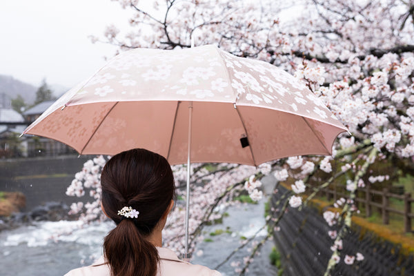 桜柄の婦人長傘