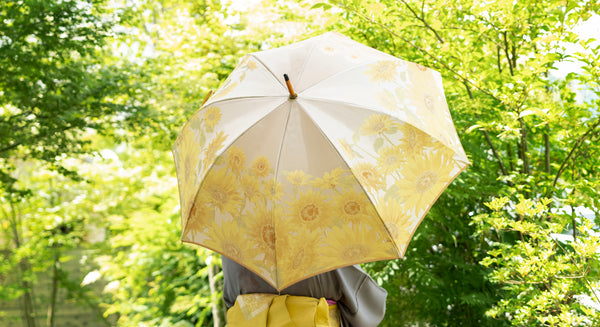 向日葵柄の婦人長傘