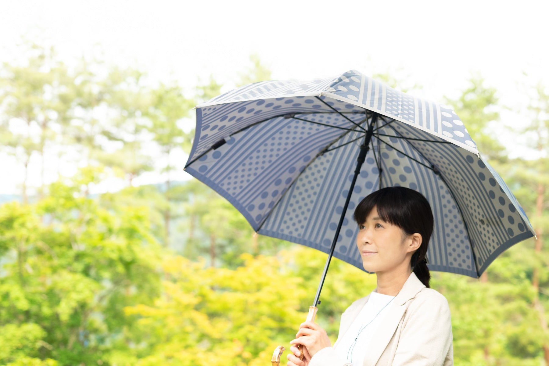 ブルーの婦人長傘