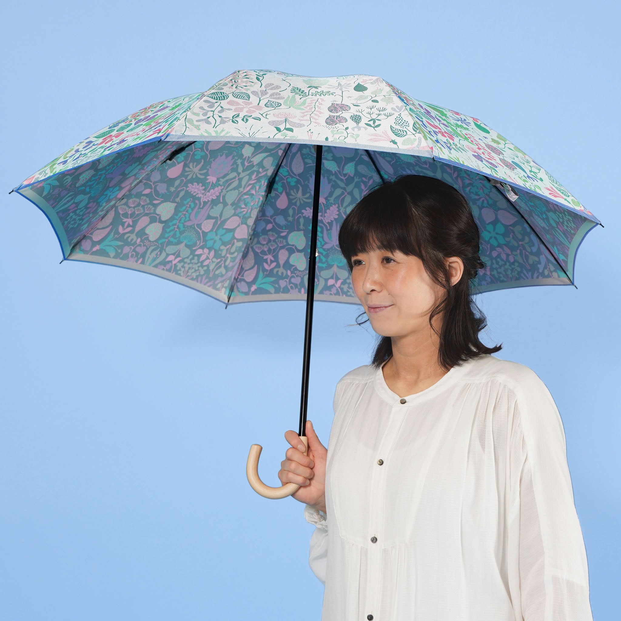かわいい日傘にもなるレディース折りたたみ傘！晴雨兼用雨傘8本骨55cm