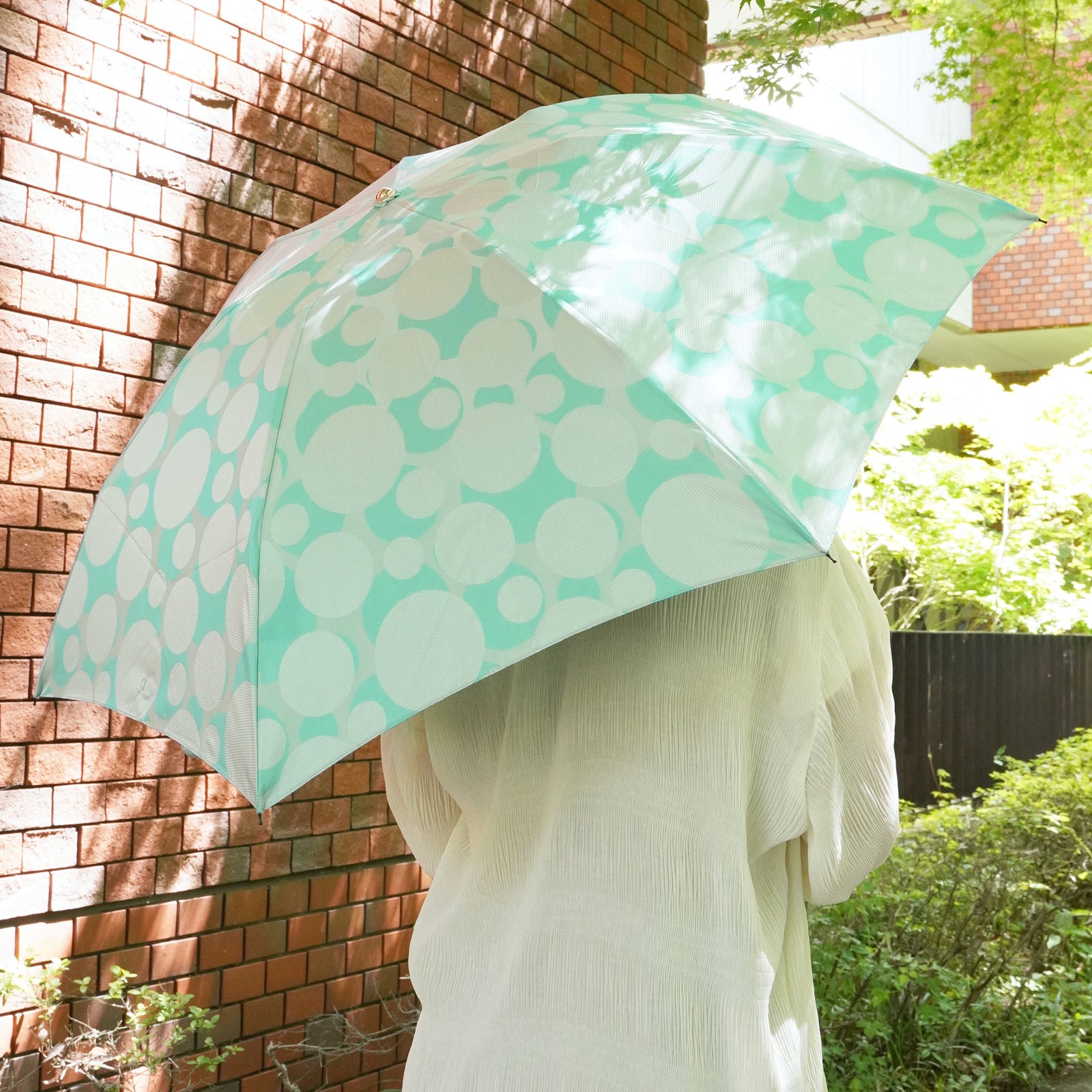 明るくかわいいレディース折りたたみ傘！晴雨兼用雨傘7本骨55cm