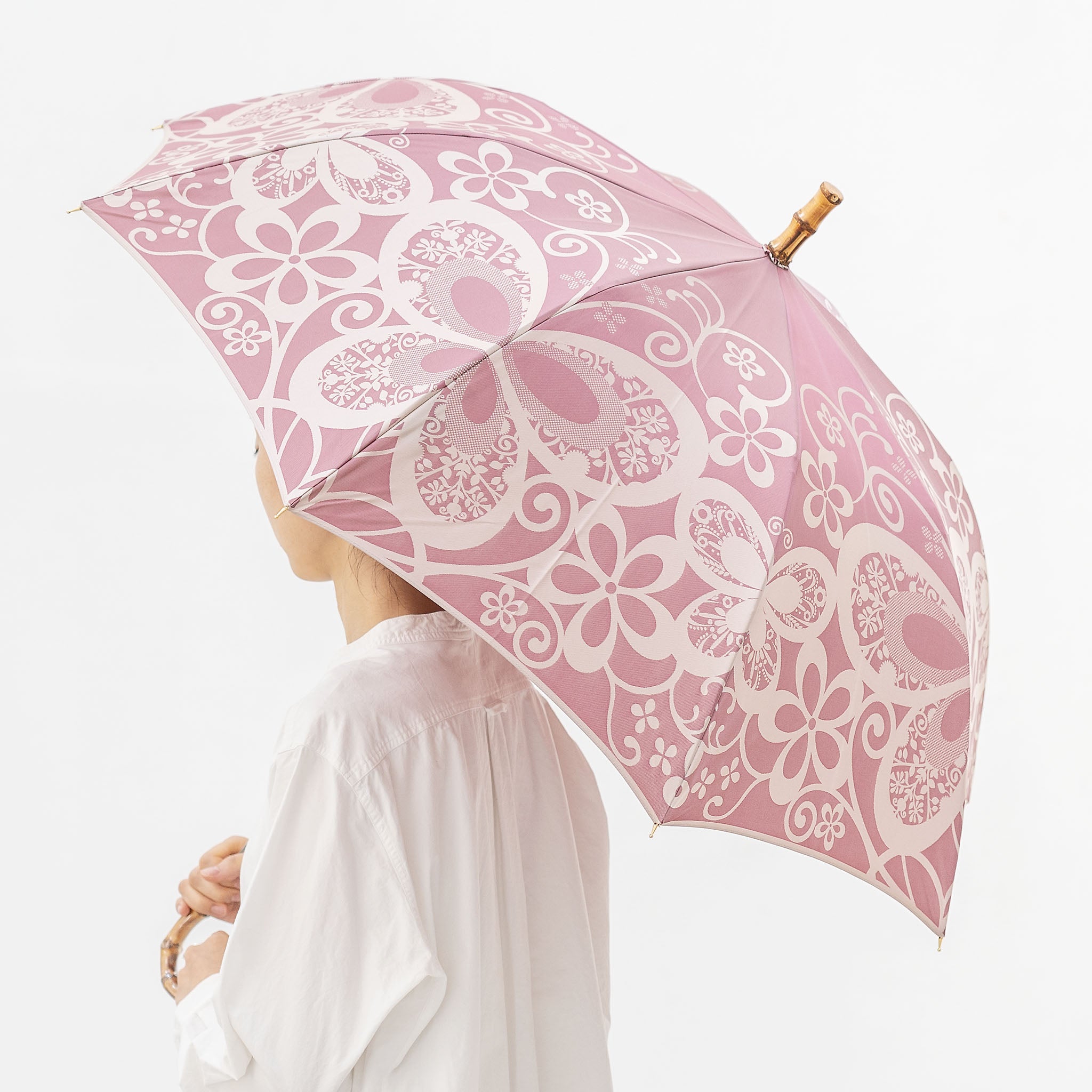 上品さもあるレディースのジャンプ傘！晴雨兼用雨傘8本骨60cm