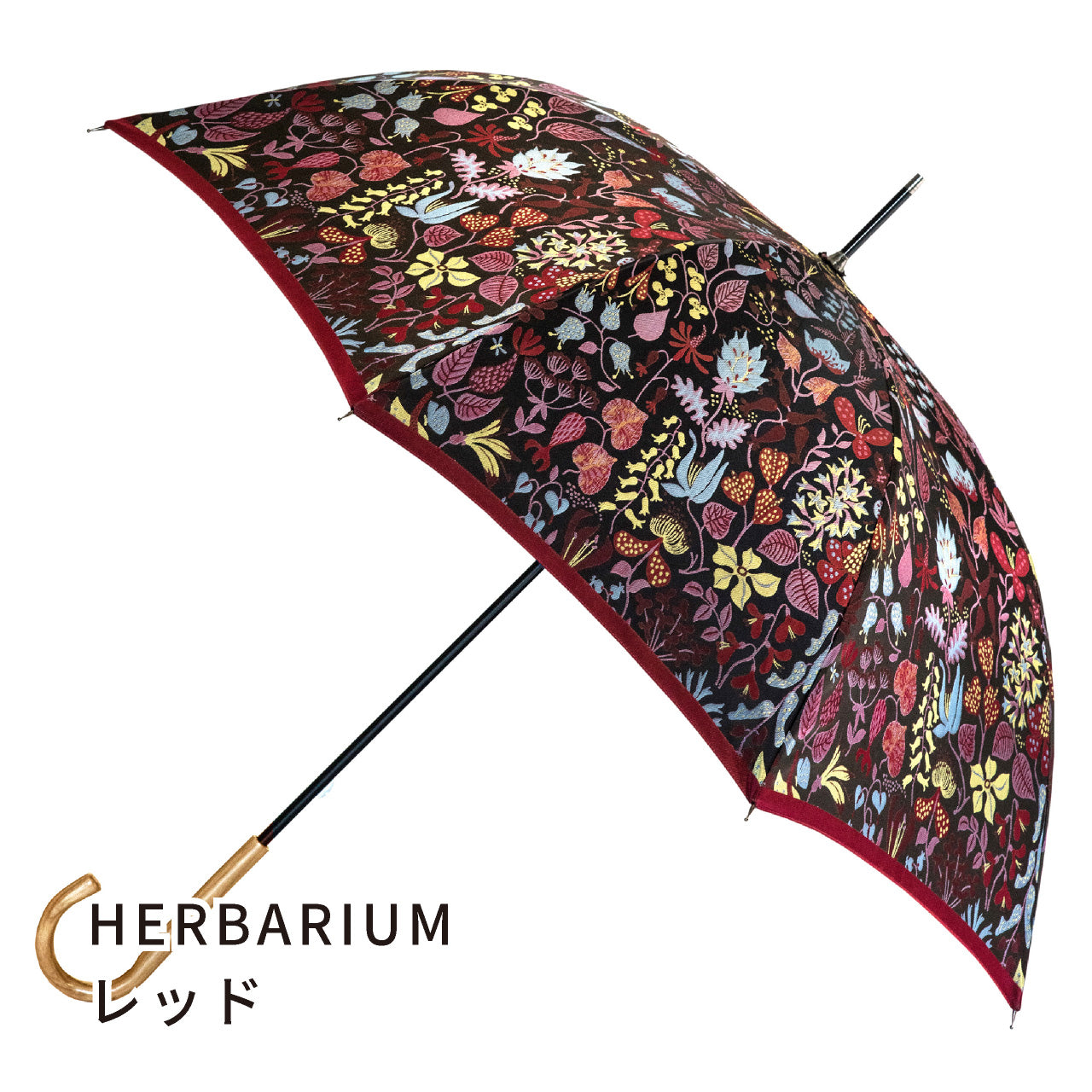 晴雨兼用　レディース　Stig L. HERBARIUM　レッド　長傘