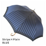 Tie Plain×Stripe ブルー
