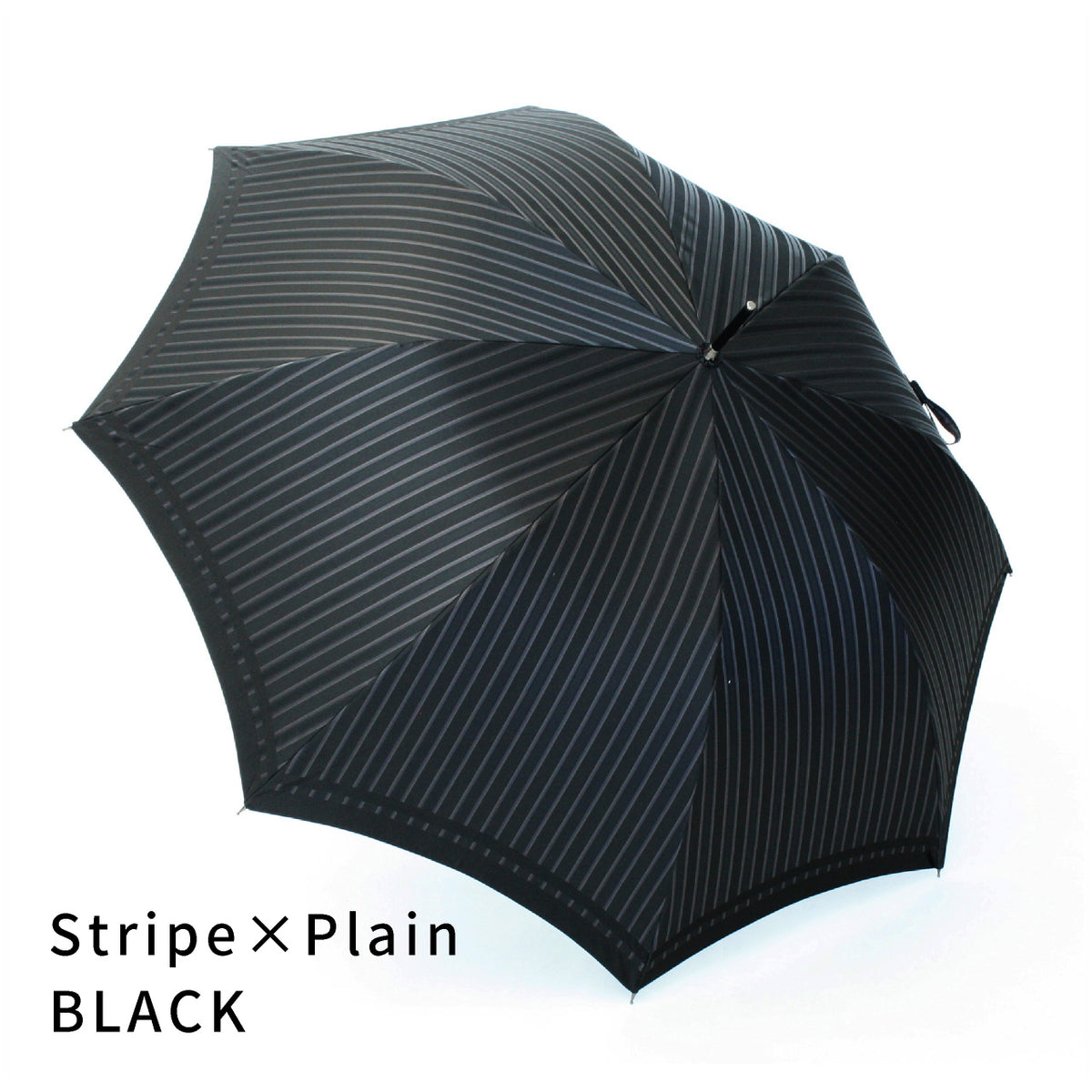 上品なワンプッシュオープンのメンズ晴雨兼用雨傘 8本骨65cm