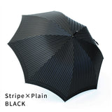 Tie Plain×Stripe BLACK