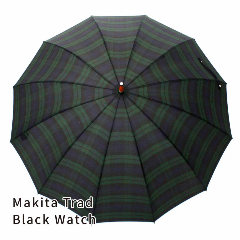 定番のチェック柄を表現したメンズ長傘！晴雨兼用雨傘12本骨65cm