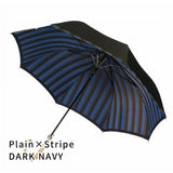 Tie Plain×Stripe DARKNAVY