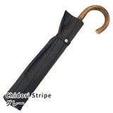 晴雨兼用日傘(折りたたみ傘)　メンズ　Shede　Chidori Stripe  グレー