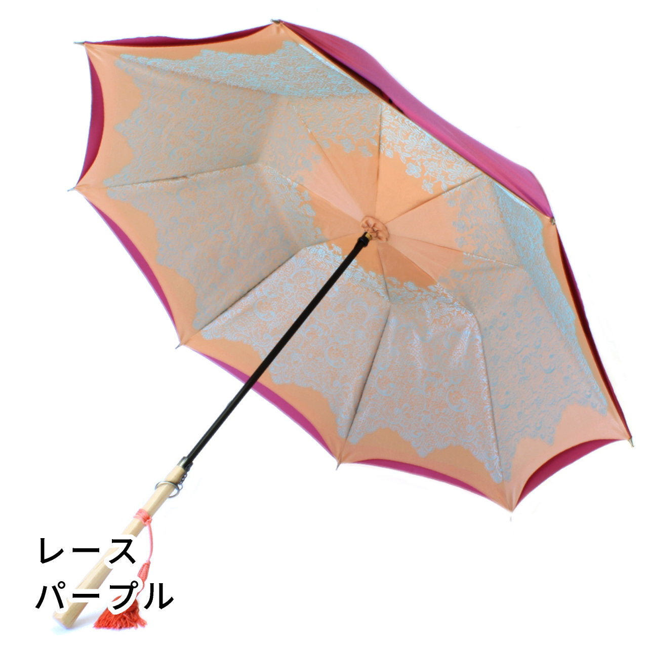 晴雨兼用レディース傘　1866　レース　パープル