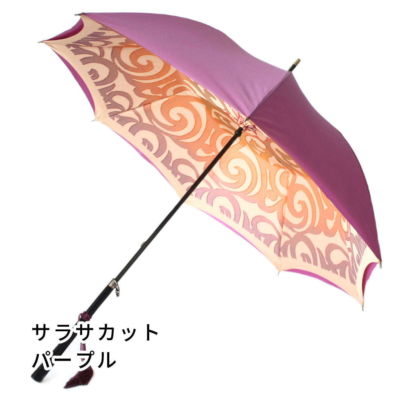 晴雨兼用レディース傘　1866　サラサカット　パープル