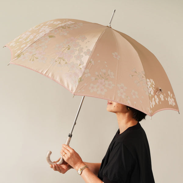 長傘（両面仕上げ）ステンレスボトル　薔薇　手描き　トールペイント 長傘（両面仕上げ）ステンレスボトル 薔薇 手描き