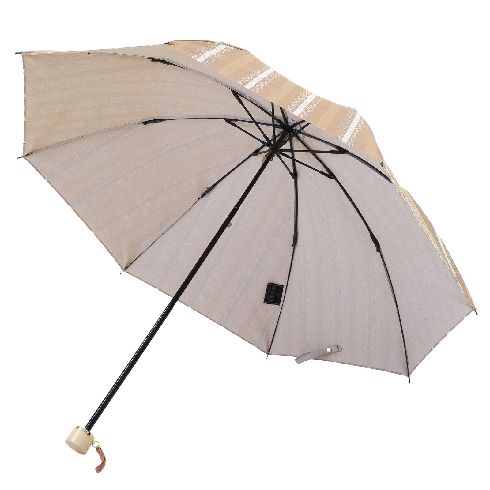 Burberry 折りたたみ傘 ベージュ ストライプ BURBERRY レディース 折りたたみ傘 TRAFALGAR UMBRELLA