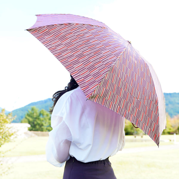 北欧風デザインのレディース折りたたみ傘！晴雨兼用雨傘7本骨55cm