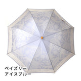 晴雨兼用　レディース　kirie　ペイズリー　アイスブルー　長傘