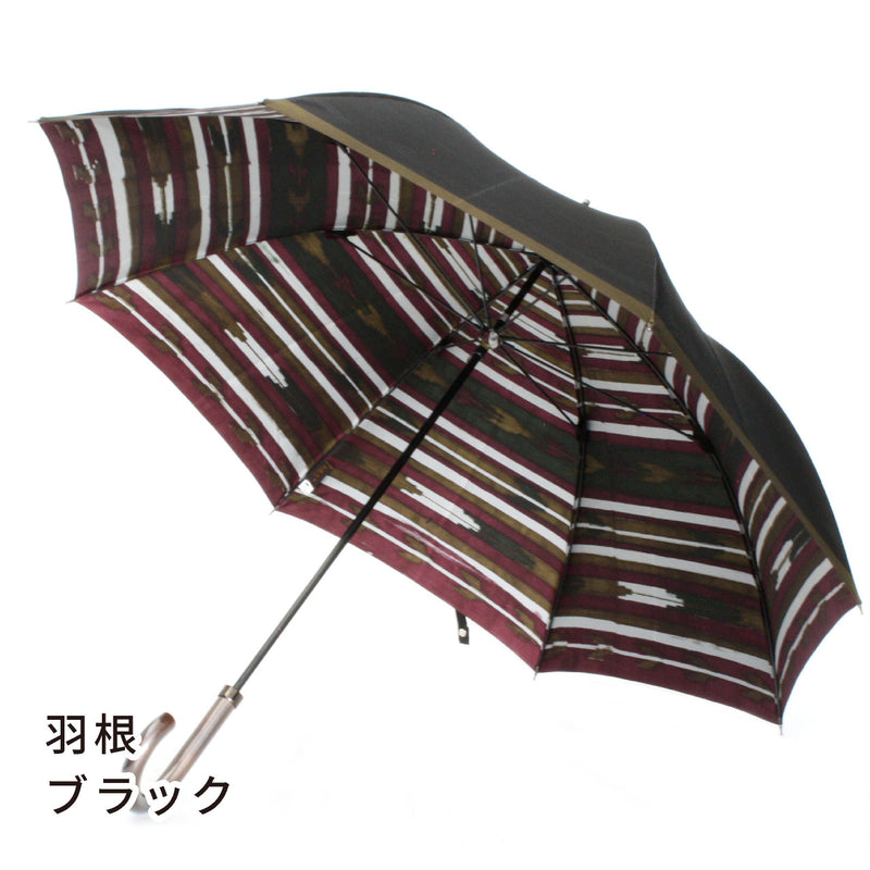 超美品　超希少　ルイフェロー　晴雨兼用　長傘　ネイビー　レッド　ロゴ 違いを楽しめる大人のメンズ傘！粋な晴雨兼用長傘8本骨65cm