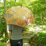 晴雨兼用　レディース　八ヶ岳の森　夕暮れ　オレンジ　使用イメージ