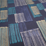 晴雨兼用日傘 feel.t ブロックカット ダークブルー 生地アップ