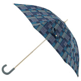 晴雨兼用日傘 feel.t ブロックカット ダークブルー