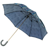 晴雨兼用日傘 feel.t ブロックカット ダークブルー