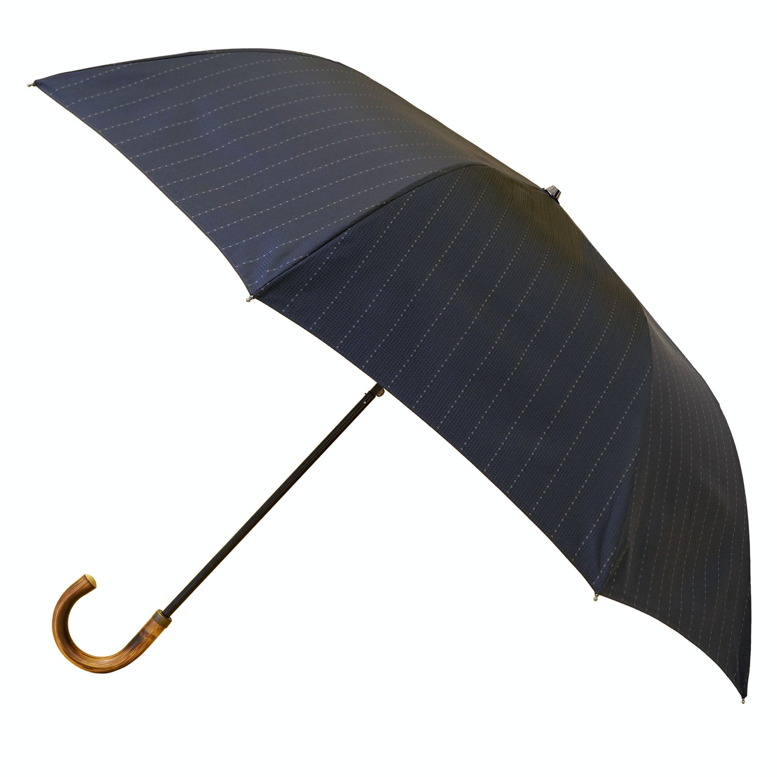【槙田商店】紳士折たたみ傘Tie Stripe×Plain　BLACK 晴雨兼用 機能性が高いメンズ日傘！晴雨兼用折りたたみ傘8本骨58㎝
