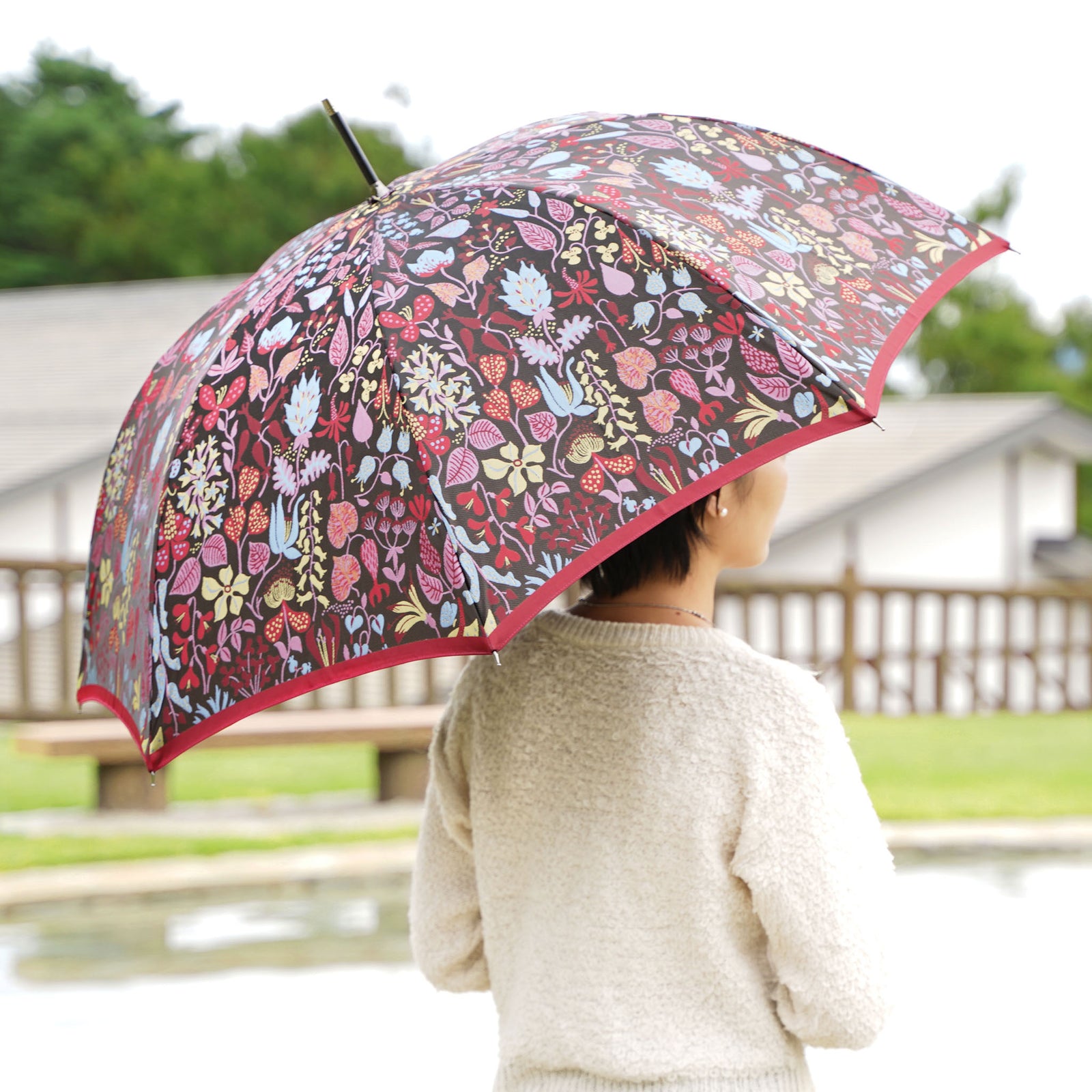 大人気の北欧デザインのレディース長傘！晴雨兼用雨傘 8本骨60cm