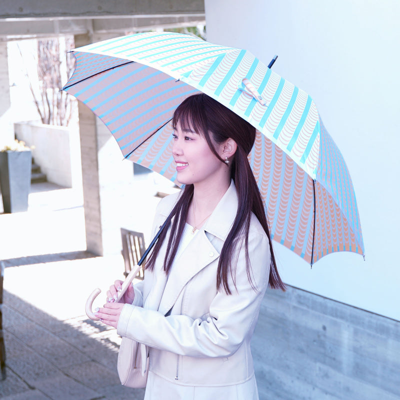 おしゃれな日傘にもなるレディース長傘！晴雨兼用雨傘8本骨60cm