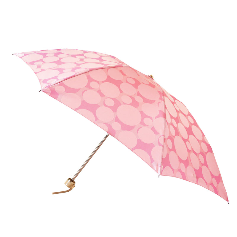 晴雨兼用　レディース　ノルディック　バブル　ピンク　折りたたみ傘