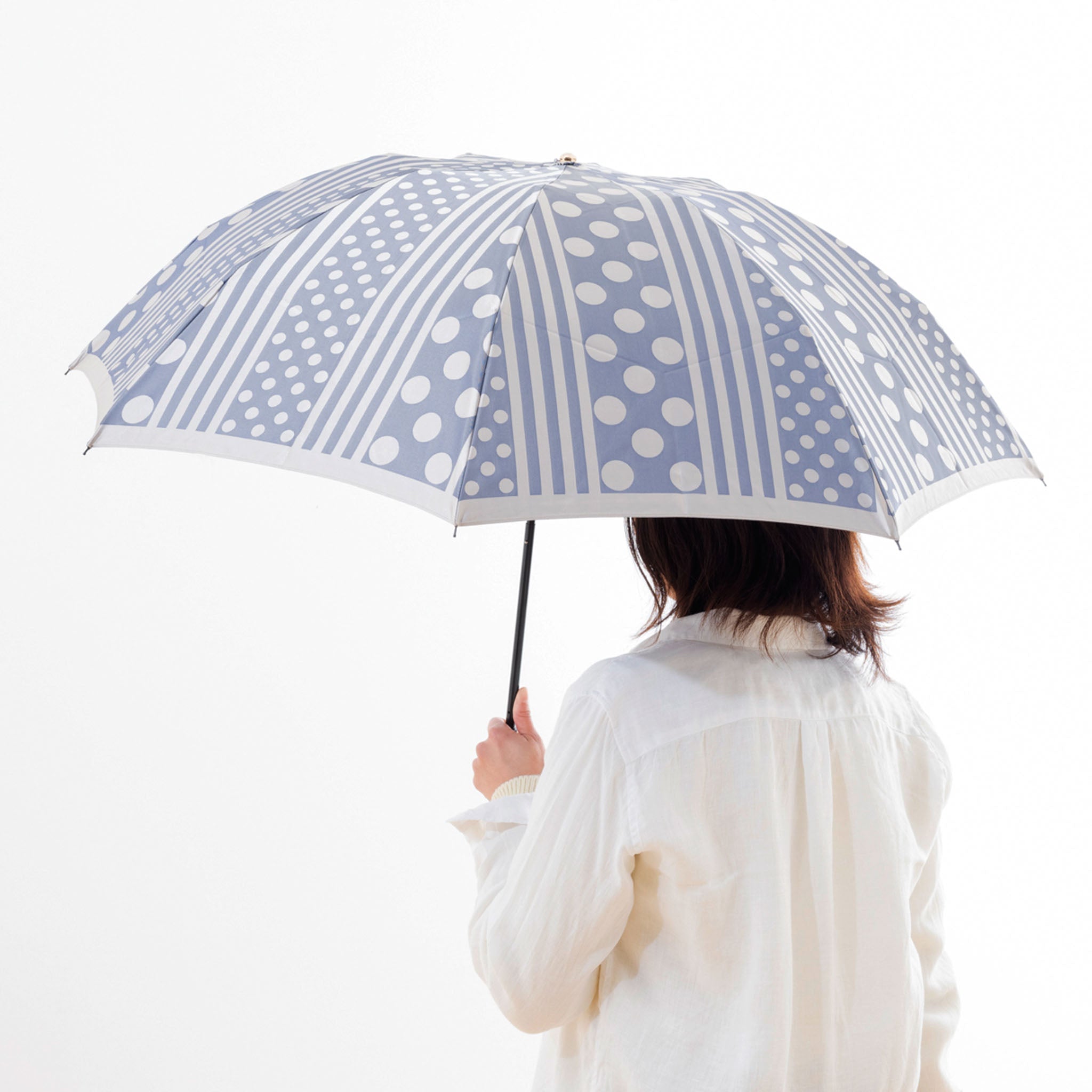 シンプルデザインのレディース折りたたみ傘！晴雨兼用雨傘8本骨55cm