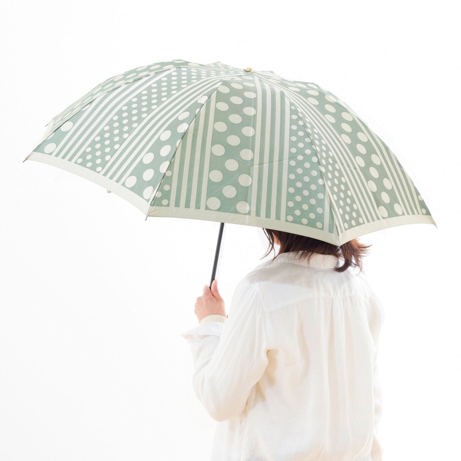 HIYARI 晴雨兼用ストライプ折りたたみ傘 HIYARI 晴雨兼用ストライプ折りたたみ傘