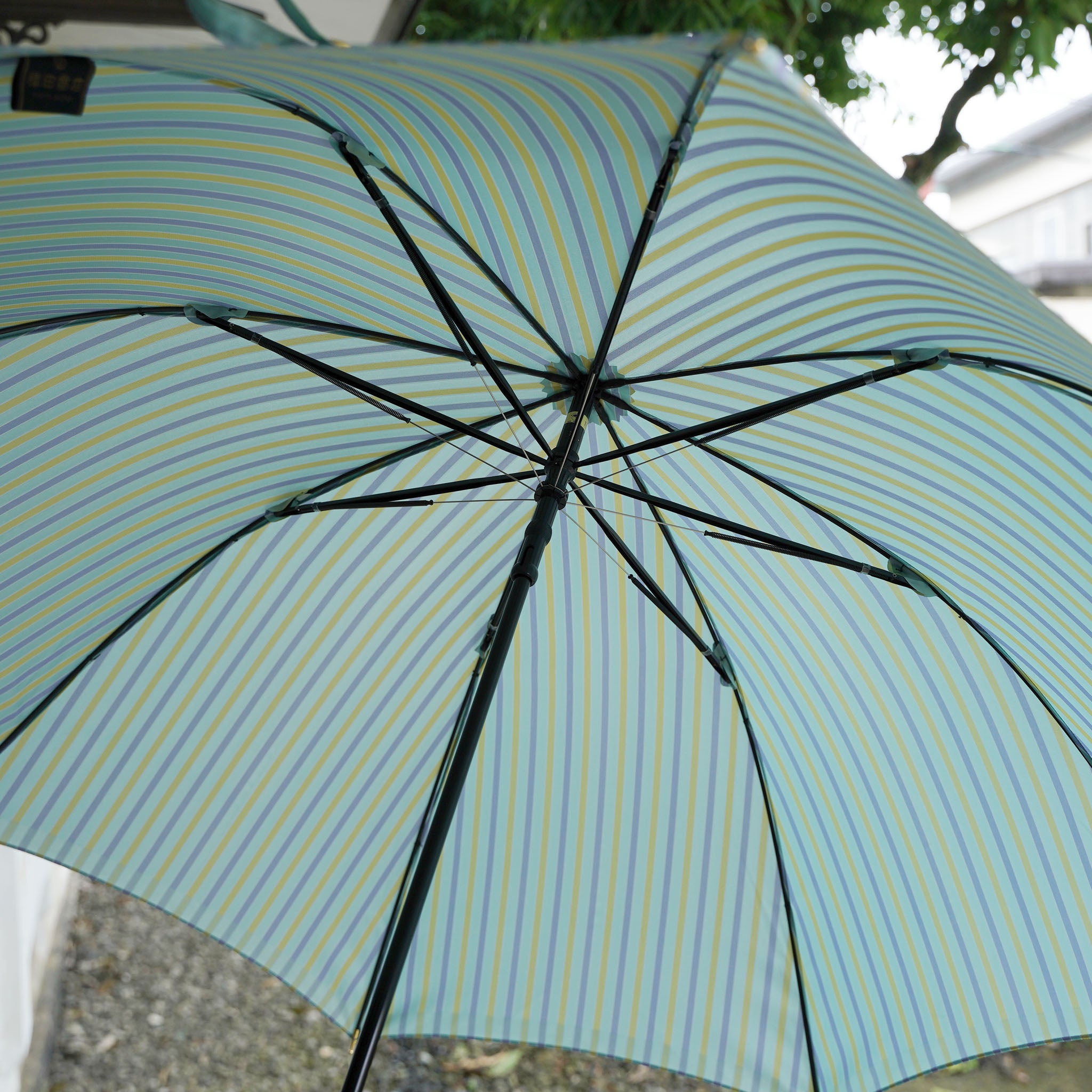 大森商店　日傘 ミントグリーン 40cm 麻製 新品未使用 爽やかなグリーンのレディース長傘！晴雨兼用雨傘8本骨60cm